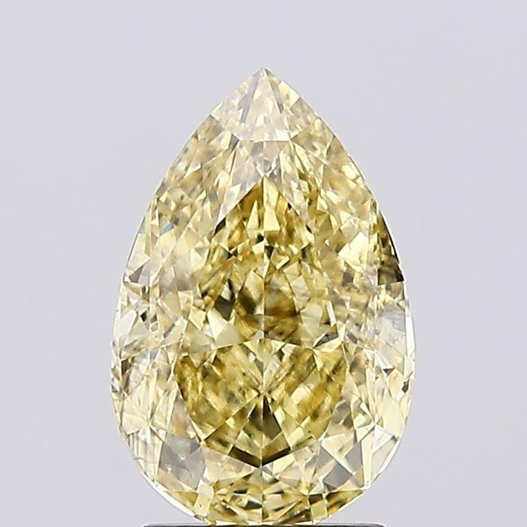 2.08 Ct. Fancy Intense  Yellow Pear Lab Grown Diamond
