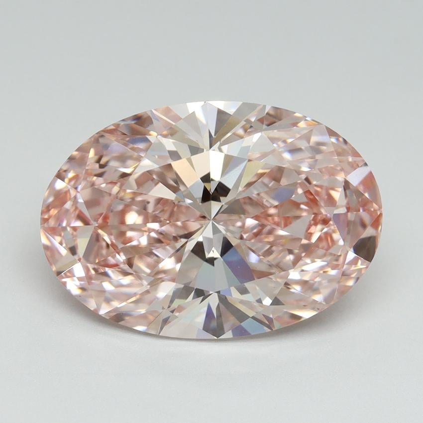 7.23 Ct. Fancy Intense Pink Oval Lab Grown Diamond