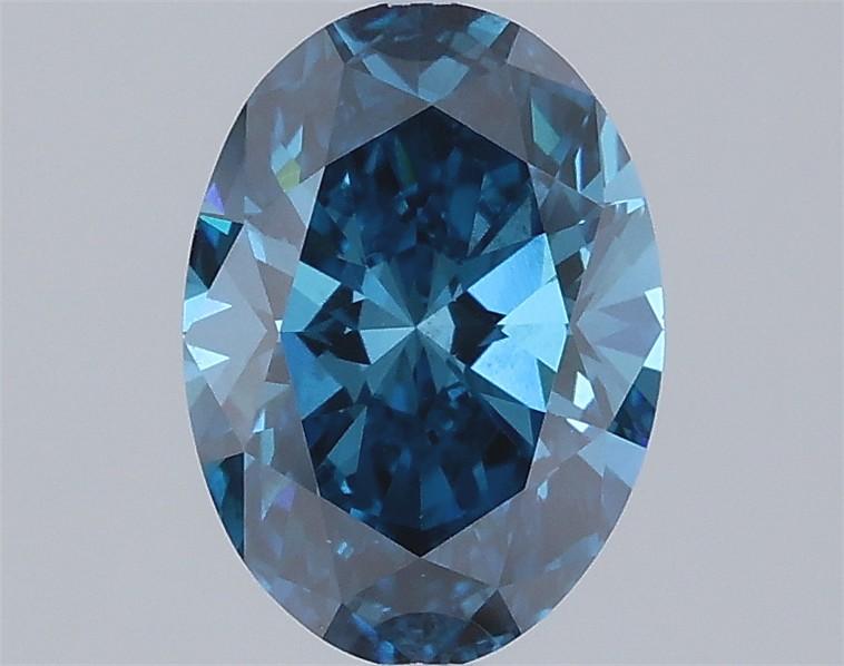 1.06 Ct. Fancy Vivid Blue Oval Lab Grown Diamond