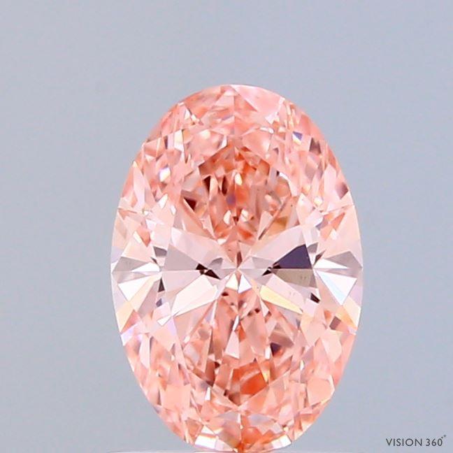 1.02 Ct. Fancy Vivid Pink Oval Lab Grown Diamond