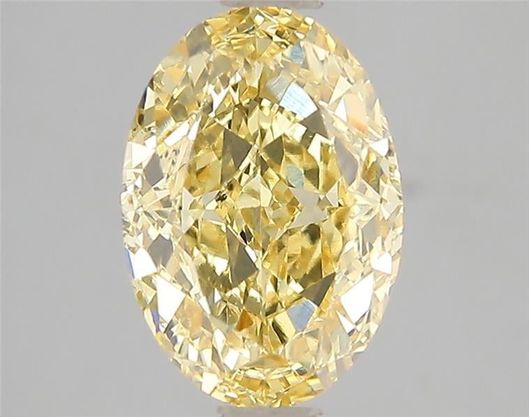 3.00 Ct. Fancy Vivid Yellow Oval Lab Grown Diamond
