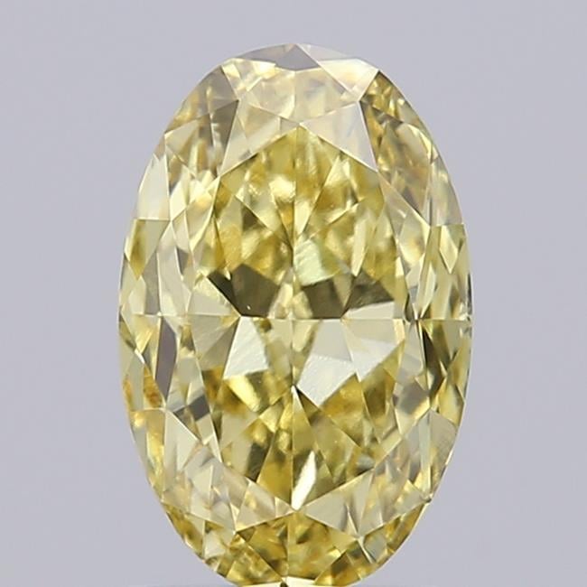 1.51 Ct. Fancy Intense Yellow Oval Lab Grown Diamond