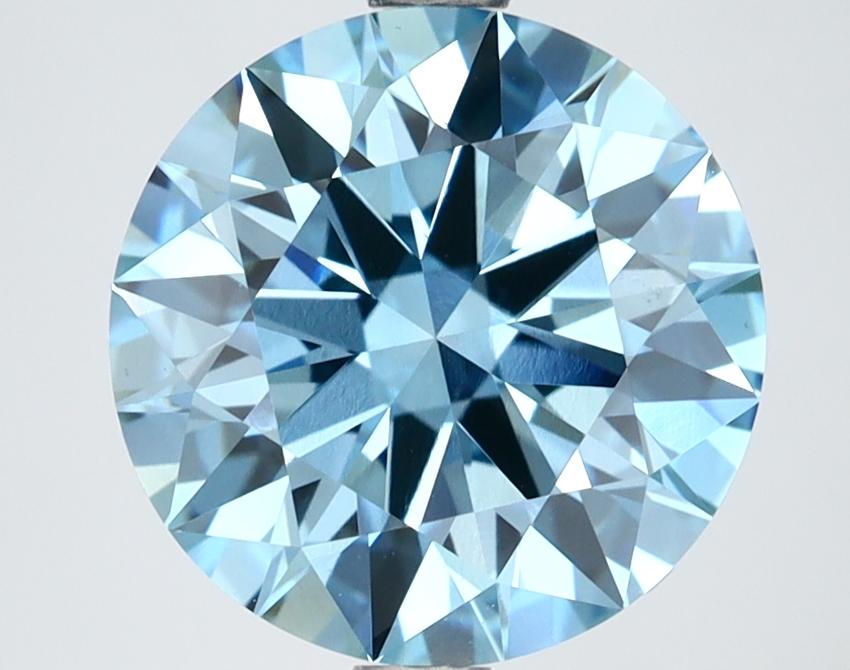 3.51 Ct. Fancy Vivid Blue Round Lab Grown Diamond