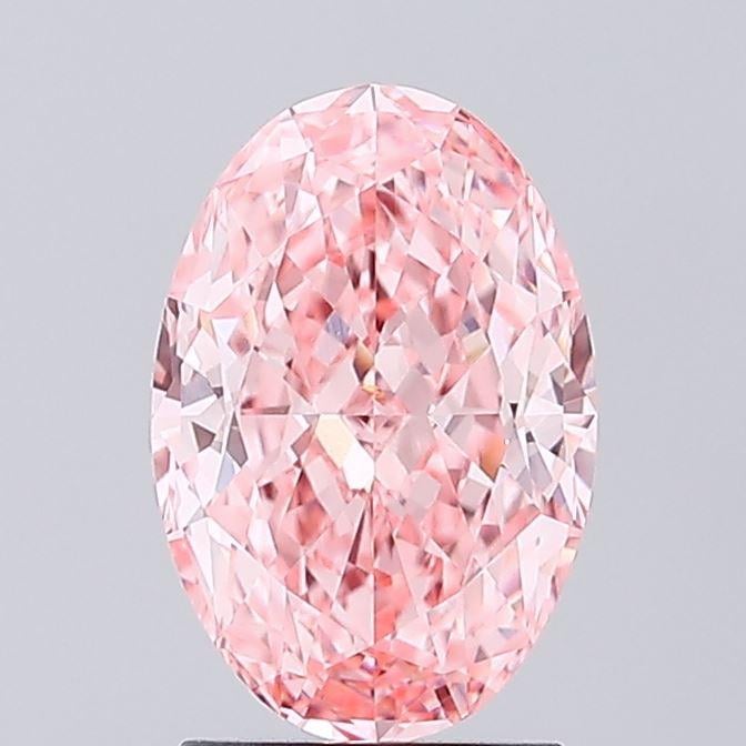 2.04 Ct. Fancy Vivid Pink Oval Lab Grown Diamond