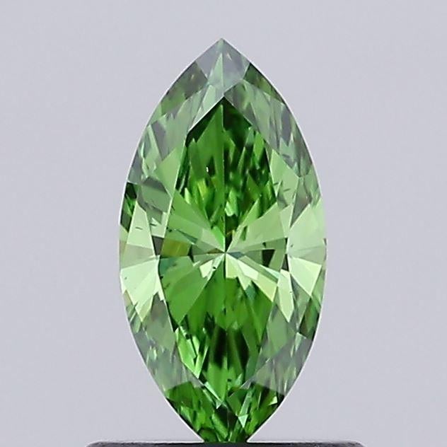 0.63 Ct. Fancy Vivid Green Marquise Lab Grown Diamond
