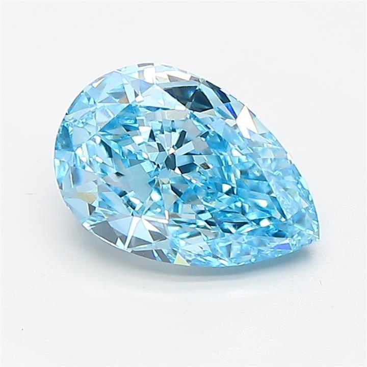 2.01 Ct. Fancy Vivid Blue Pear Lab Grown Diamond