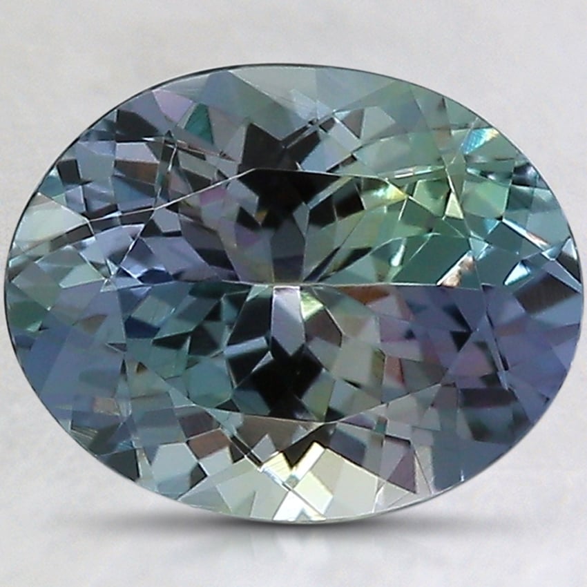 10x7.9mm Unheated Parti-Color Oval Tanzanite