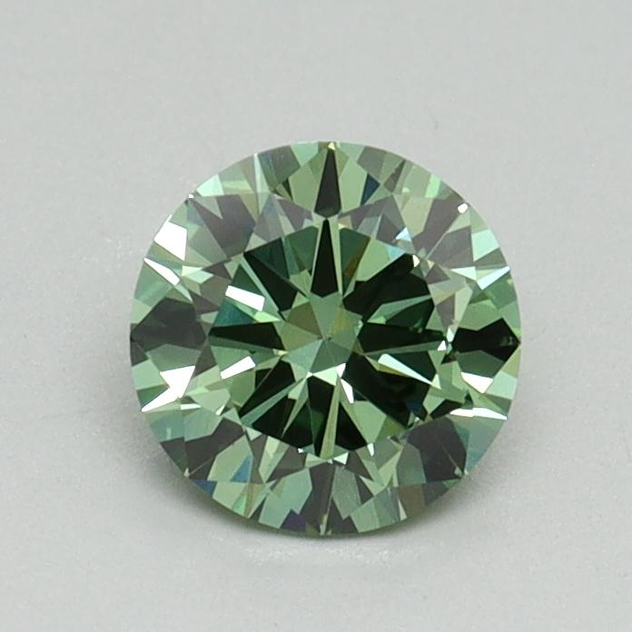 0.70 Ct. Fancy Vivid Green Round Lab Grown Diamond
