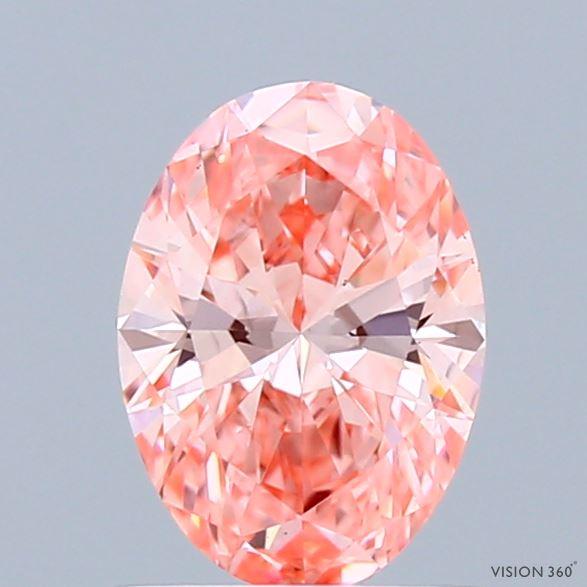 1.00 Ct. Fancy Vivid Pink Oval Lab Grown Diamond
