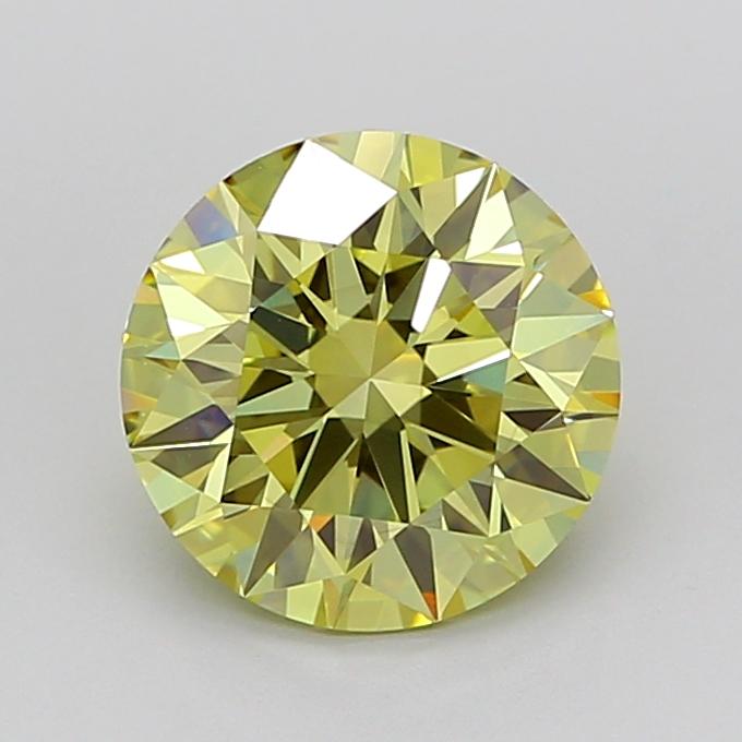 2.66 Ct. Fancy Intense Yellow Round Lab Grown Diamond