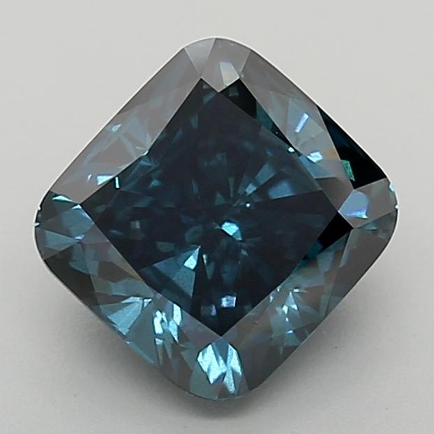 2.02 Ct. Fancy Deep  Blue Cushion Lab Grown Diamond