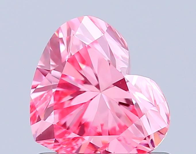 0.90 Ct. Fancy Vivid Pink Heart Lab Grown Diamond