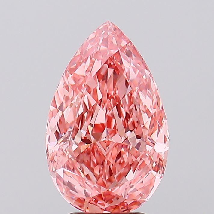 4.01 Ct. Fancy Vivid  Pink Pear Lab Grown Diamond