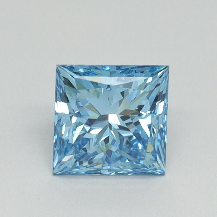 0.73 Ct. Fancy Vivid Blue Princess Lab Grown Diamond