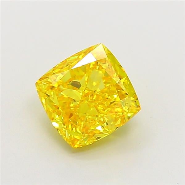 1.96 Ct. Fancy Vivid  Yellow Cushion Lab Grown Diamond
