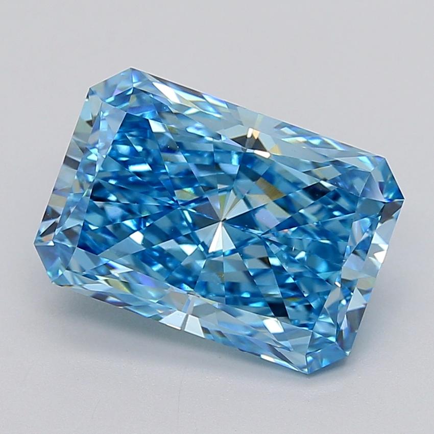 6.08 Ct. Fancy Blue Radiant Lab Grown Diamond
