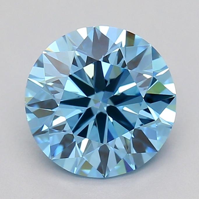 1.01 Ct. Fancy Vivid  Blue Round Lab Grown Diamond