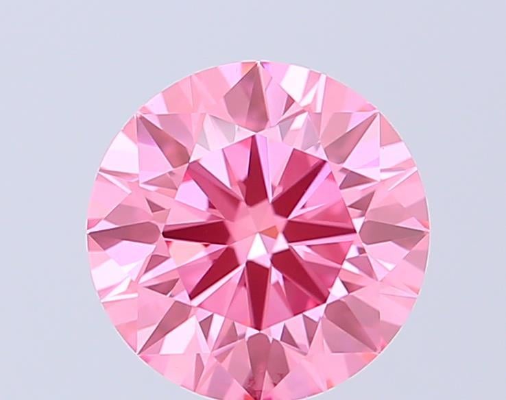 1.41 Ct. Fancy Vivid Pink Round Lab Grown Diamond