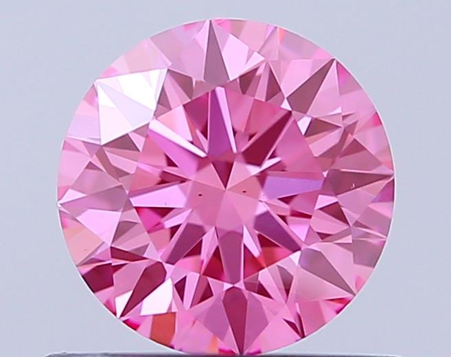 0.73 Ct. Fancy Vivid Pink Round Lab Grown Diamond