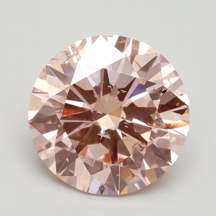 3.01 Ct. Fancy Intense Pink Round Lab Grown Diamond