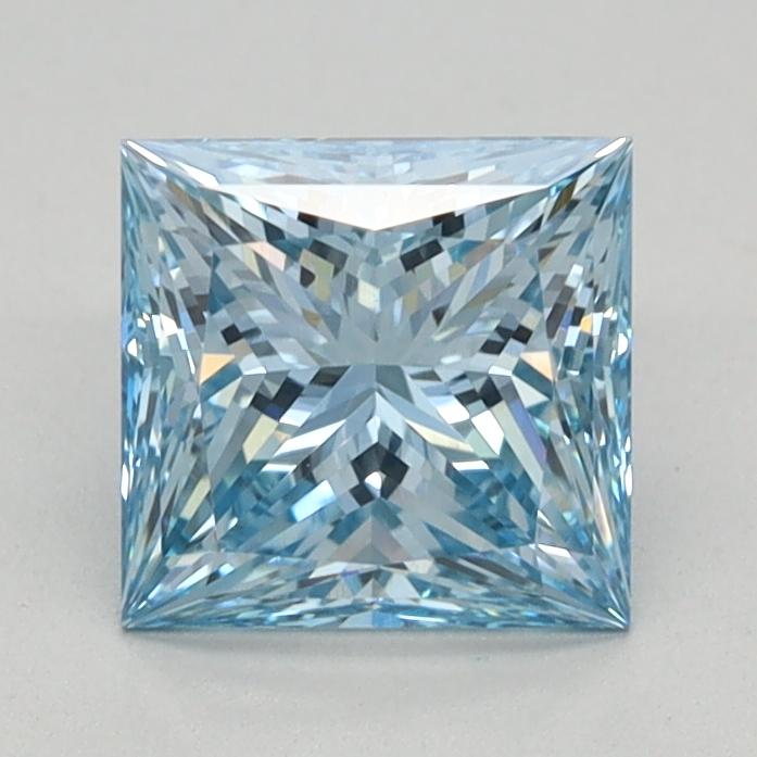 0.94 Ct. Fancy Vivid Blue Princess Lab Grown Diamond