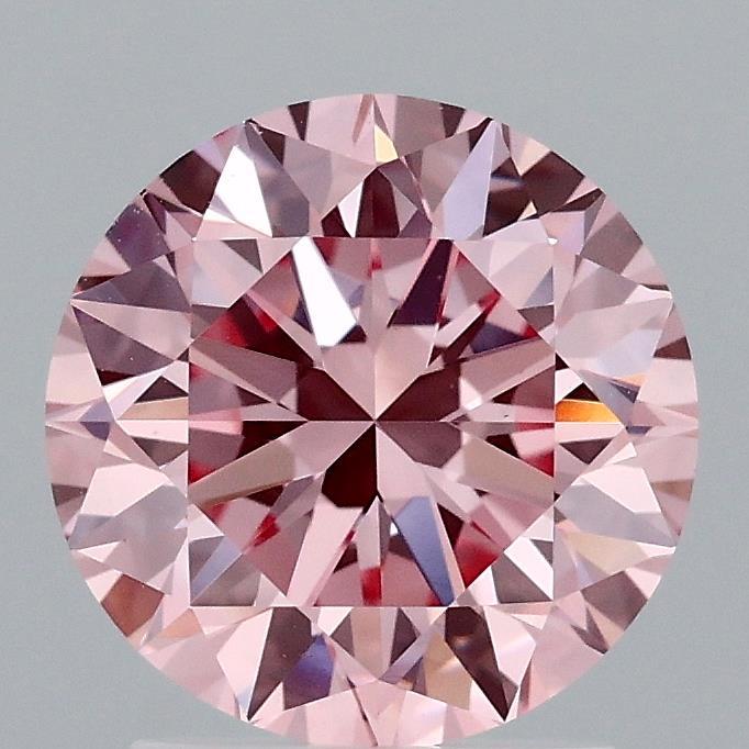 1.97 Ct. Fancy Vivid Pink Round Lab Grown Diamond