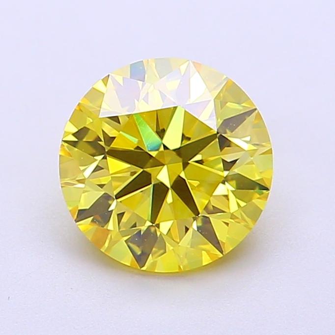 1.66 Ct. Fancy Vivid Yellow Round Lab Grown Diamond