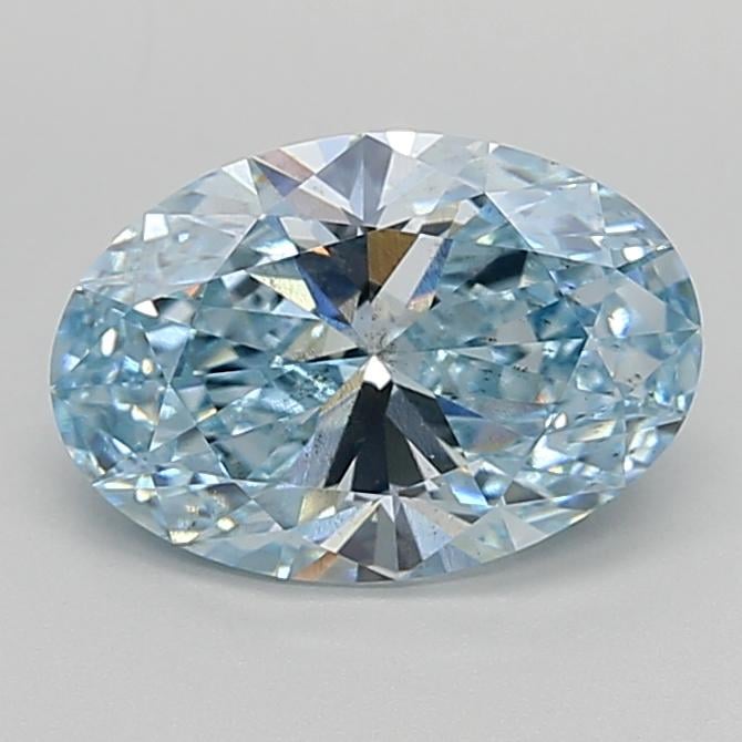 2.50 Ct. Fancy Intense  Blue Oval Lab Grown Diamond