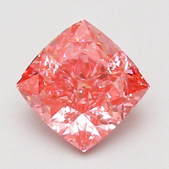 1.53 Ct. Fancy Vivid Pink Cushion Lab Grown Diamond