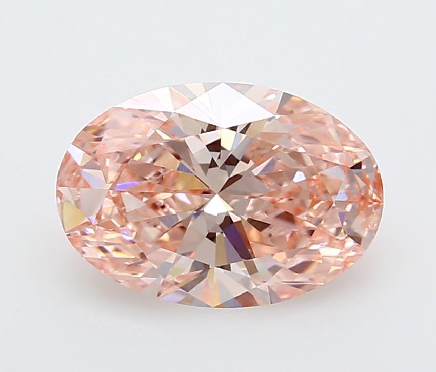 3.04 Ct. Fancy Vivid  Pink Oval Lab Grown Diamond