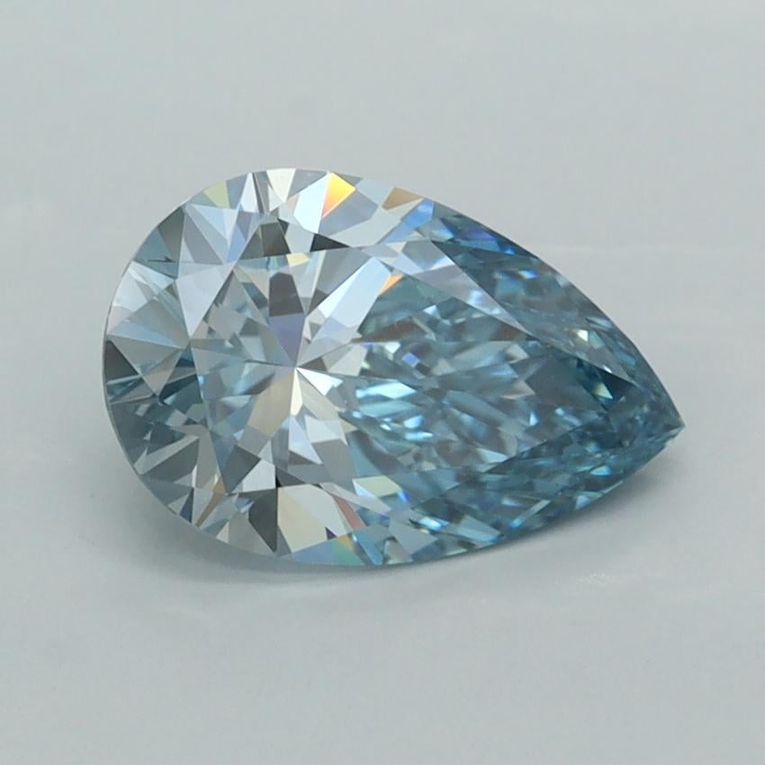 1.52 Ct. Fancy Vivid  Blue Pear Lab Grown Diamond