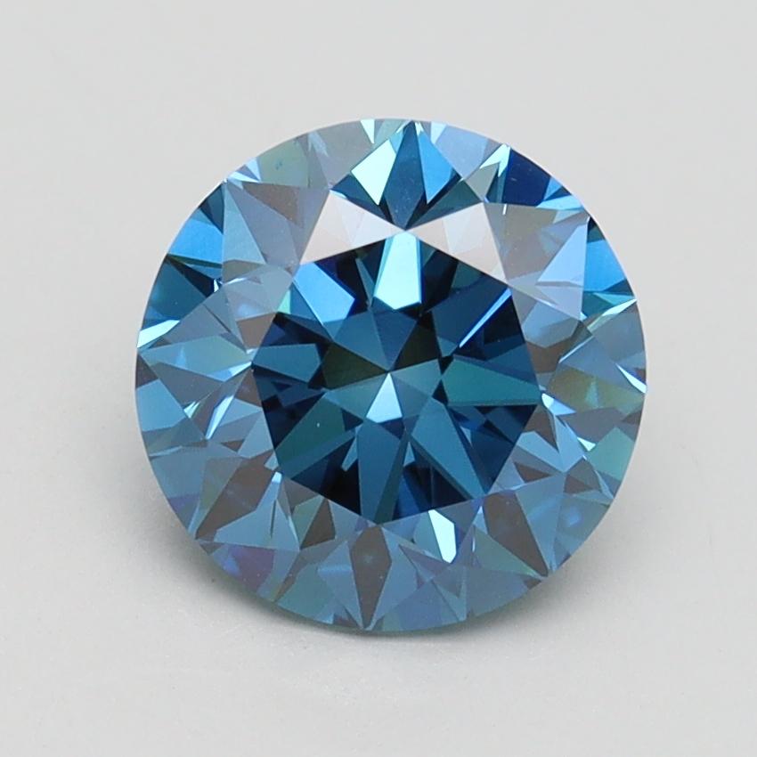 1.80 Ct. Fancy Vivid Blue Round Lab Grown Diamond