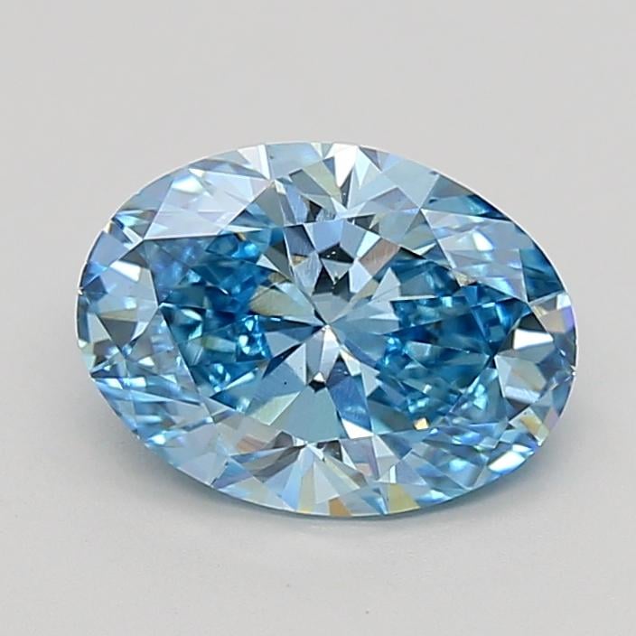 2.00 Ct. Fancy Vivid  Blue Oval Lab Grown Diamond
