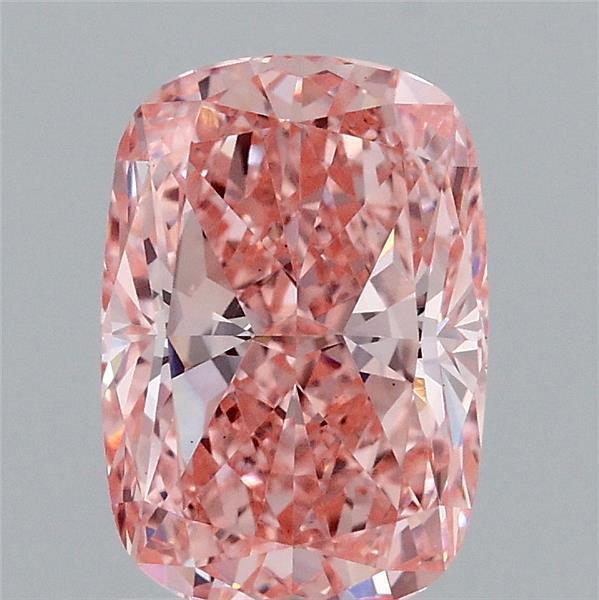 1.95 Ct. Fancy Vivid  Pink Cushion Lab Grown Diamond