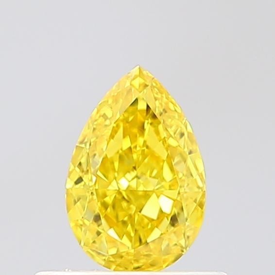 0.52 Ct. Fancy Vivid Yellow Pear Lab Grown Diamond
