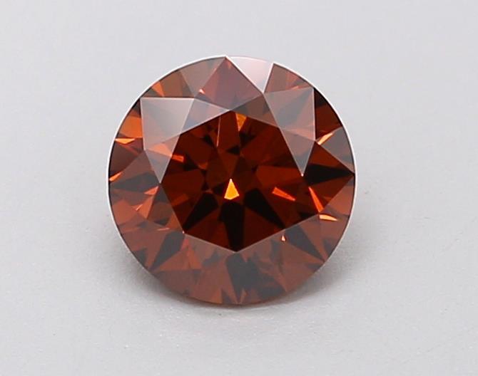 0.62 Ct. Fancy Deep  Orange Round Lab Grown Diamond