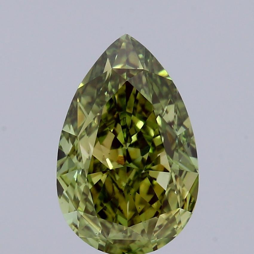 2.04 Ct. Fancy Vivid Green Pear Lab Grown Diamond