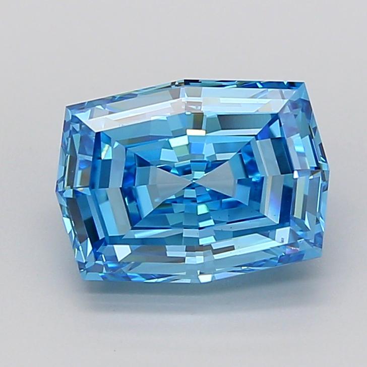 3.52 Ct. Fancy Vivid Cushion Lab Grown Diamond