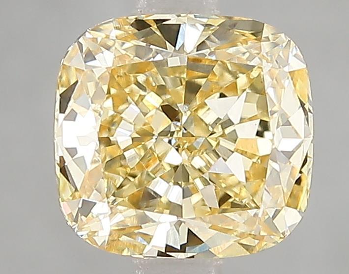 2.03 Ct. Fancy Intense Yellow Cushion Lab Grown Diamond