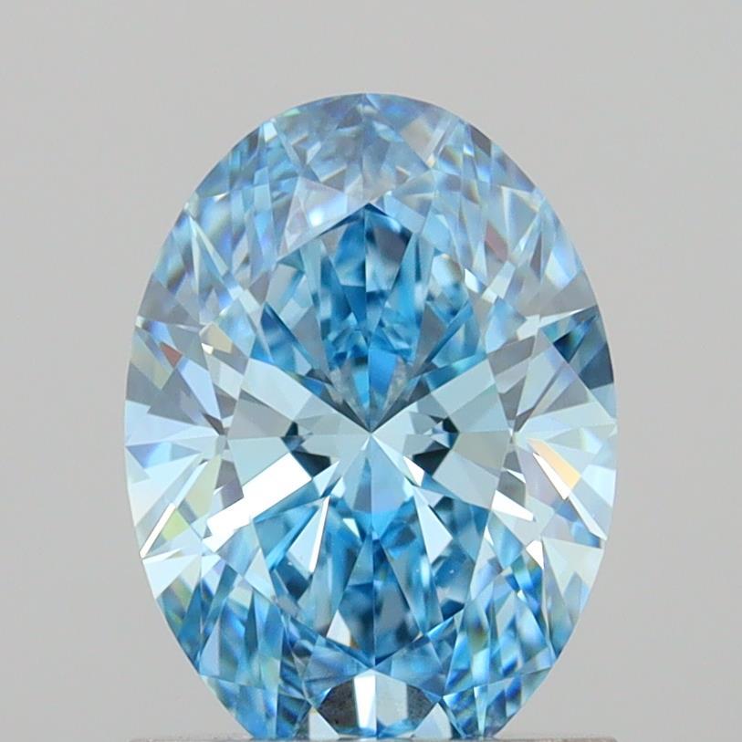 1.18 Ct. Fancy Vivid Blue Oval Lab Grown Diamond