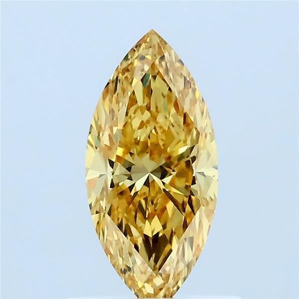 0.76 Ct. Fancy Vivid Yellow Marquise Lab Grown Diamond