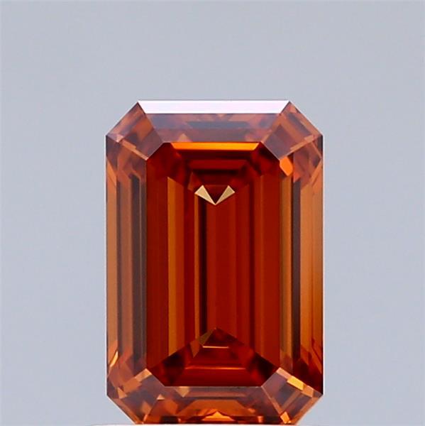 1.23 Ct. Fancy Vivid Orange Emerald Lab Grown Diamond