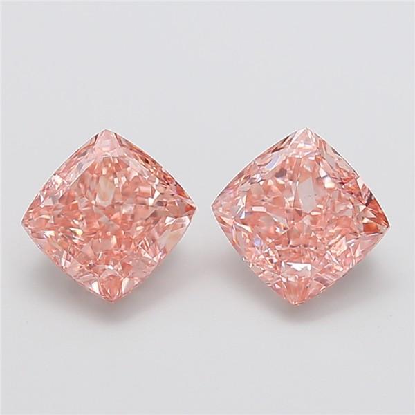 2.03 Ct. Fancy Intense Pink Cushion Lab Grown Diamond