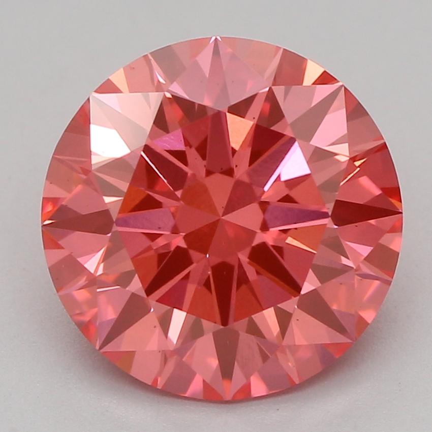 2.08 Ct. Fancy Vivid Pink Round Lab Grown Diamond