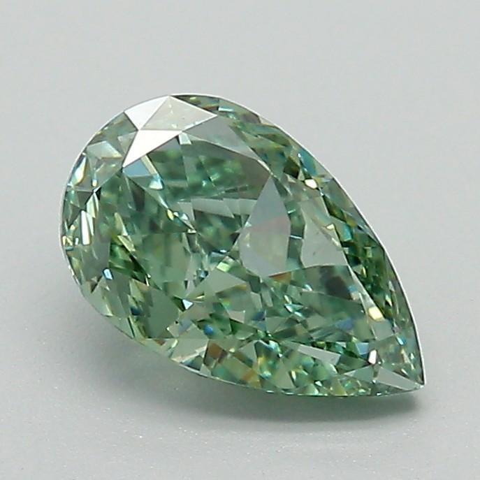 1.17 Ct. Fancy Vivid Green Pear Lab Grown Diamond