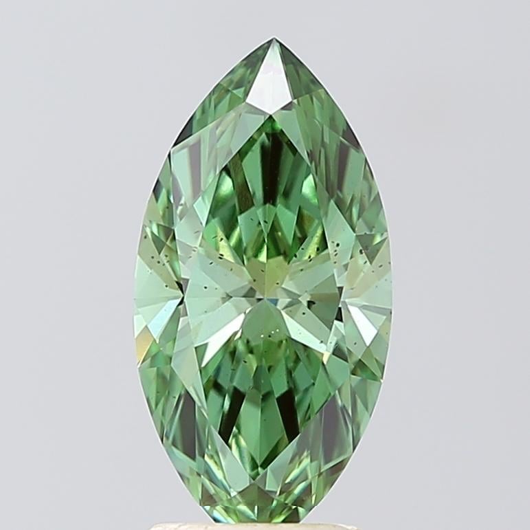 2.01 Ct. Fancy Vivid Green Marquise Lab Grown Diamond
