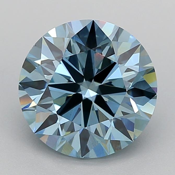 2.27 Ct. Fancy Vivid  Blue Round Lab Grown Diamond