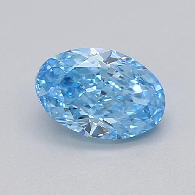 0.35 Ct. Fancy Vivid  Blue Oval Lab Grown Diamond
