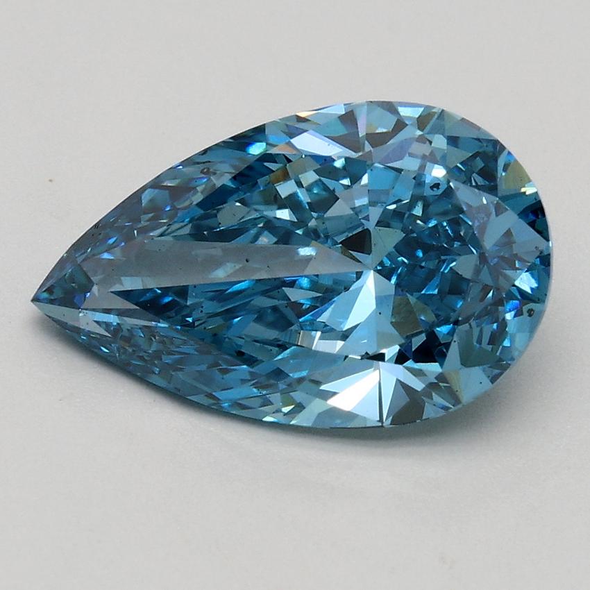 1.77 Ct. Fancy Vivid Blue Pear Lab Grown Diamond