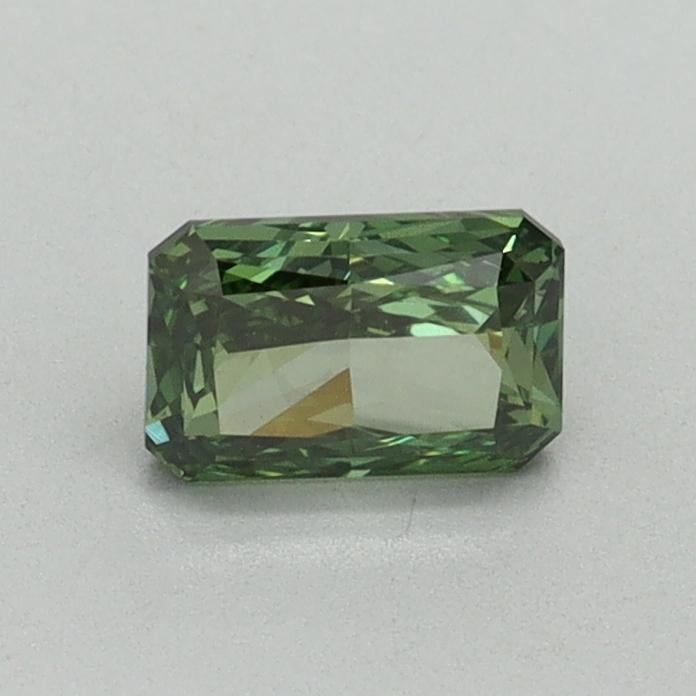 0.53 Ct. Fancy Vivid Green Radiant Lab Grown Diamond